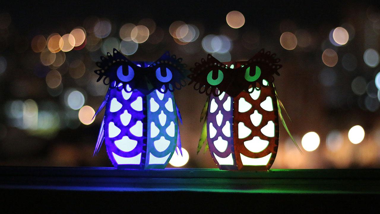 Búho Farol en Papel