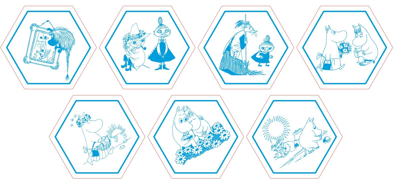 Portavasos Hexagonales Moomins