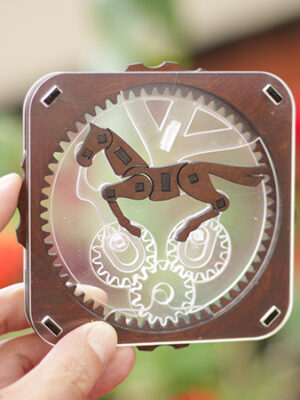 Portavasos con caballo mecánico para corte láser (PDF)